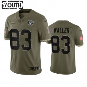 Lasten Las Vegas Raiders NFL Pelipaita Darren Waller 83 Olive 2022 Salute To Service Limited